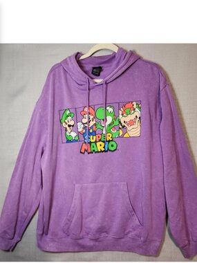 Nintendo Purple Super Mario Character Hoodie